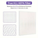 5 Piezas, Filtro De Repuesto True Hepa C545, Compatible Con El Purificador De Aire Winix C545, Equivalente Al Filtro S De Winix 1712-0096-00, 1 Filtro True HEPA De Grado H13, 4 Filtros De Carbón Activado