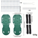 1 Par de Zapatos para Jardinería con Púas de 4.19 cm - Herramienta Manual para Aerar Césped, Antideslizante para Cortacéspedes y Trabajos en el Jardín, Compatible con Césped Natural y Artificial - Calzado Resistente al Clima, Diseño Robusto, Durabilidad