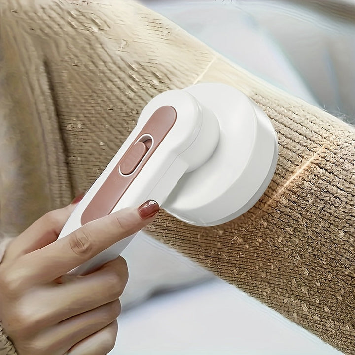 Depiladora de pelusas portátil recargable con cepillo de limpieza - Afeitadora de tela efectiva para ropa, muebles y alfombras - Elimina pelusas, bolitas y pelusa - Incluye cable USB