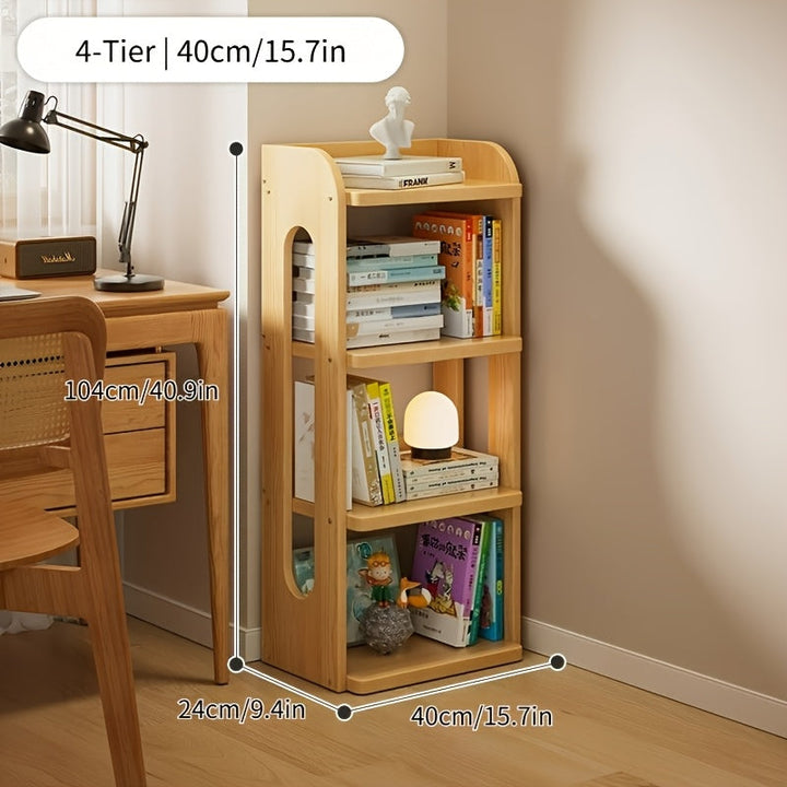 1 estante de suelo para el hogar independiente, pequeño y estrecho, que ahorra espacio, multiusos, con material de madera sólida, duradero, adecuado para sala de estar, dormitorio, estudio, etc., elección perfecta para el hogar.