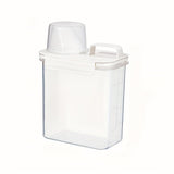 Dispensador de Detergente para Ropa Hermético Clásico con Almacenamiento Transparente para Polvo - Plástico Duradero, Múltiples Tamaños (1.1L/1.8L/2.3L), Contenedores de Almacenamiento para la Organización del Hogar