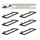 Soporte de Vino Montado en Pared - Diseño Minimalista Moderno para 6 Botellas, Hierro Elegante y Ahorrador de Espacio para Cocina, Comedor o Bar - Organizador de Botellas con Almacenamiento Seguro, Construcción Robusta y Funcional