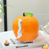 1 Caja Grande de Pañuelos Naranja para Buena Suerte, Adorno de Mesa Decorativo para el Hogar, Porta Servilletas, Contenedor de Almacenamiento de Papel Higiénico con Diseño de Dibujos Animados, Adecuado para Sala de Estar, Baño y Dormitorio