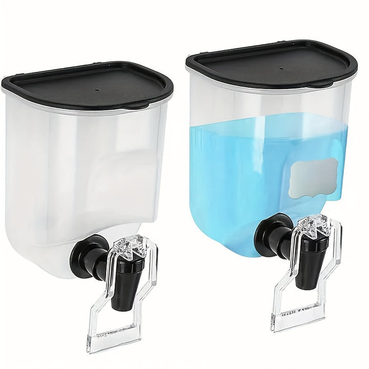 1/2 pzs Dispensador de Enjuague Bucal Duradero Montado en la Pared, Contenedor de Plástico de 21 oz, No Se Necesita Electricidad, Accesorio de Almacenamiento y Organizador de Baño