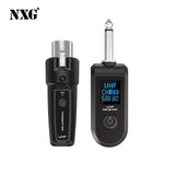 Sistema de Transceptor sin varillas NXG - Compatible con XLR, Comunicación Bidireccional, Recargable USB-C, Alcance Largo hasta 30m/100ft, para Estudio en Casa, Karaoke en Vivo, Podcasts, Conciertos - Compatible con Micrófonos Condensador/Dinámicos (Opci