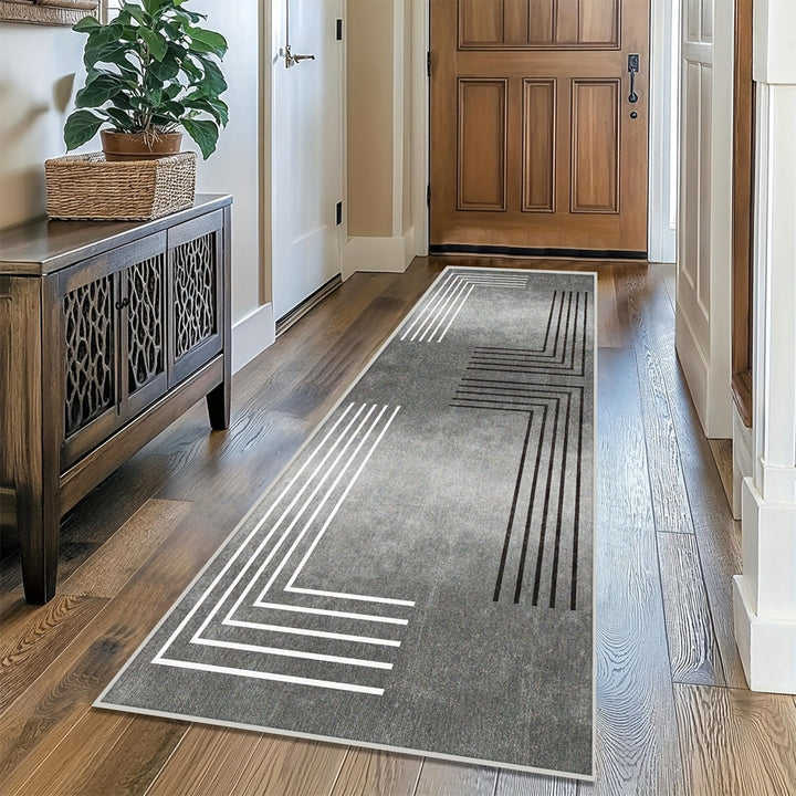 Alfombra de Pasillo Largo Estilo Lujo Ligero y Minimalista, Suave y Cómoda para Sala de Estar, Fácil de Limpiar, Adecuada para Pasillos de Restaurante y Cuarto de Lavandería