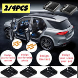 Luces de Proyección de Bienvenida para Coche Personalizadas Dos Piezas/Conjunto, Conjunto de Cuatro Luces de Bienvenida sin Batería, Todos los Diseños se Pueden Personalizar Según Preferencia Individual, Adecuado como Regalo para Diversas Fiestas