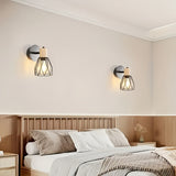 2 Piezas de Apliques Industriales Modernos - Jaula Metálica Negra, Iluminación Semi-Encastrada/Montaje Empotrado para Sala, Dormitorio, Oficina, Cafetería - Compatible con Bombillas E26/E27 (Bombillas No Incluidas) - Ideal para Hogar, Hotel, Espacios Com
