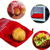 1/3 piezas Bolsa para Batata Horneada en Microondas, Bolsa de Papa, Bolsa Especial para Calentar Maíz para Accesorios de Cocina de Caravana