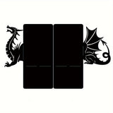 2pcs Soportes para Libros de Metal de Fantasía Dragón - Resistentes, Antideslizantes para Biblioteca y Decoración de Escritorio - Regalo Perfecto para Amantes de los Libros