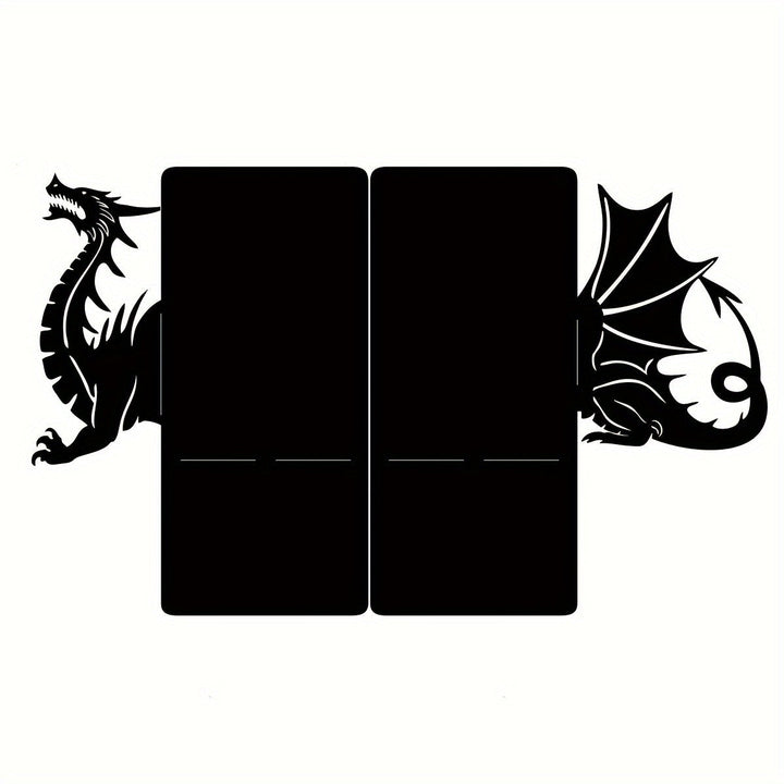 2pcs Soportes para Libros de Metal de Fantasía Dragón - Resistentes, Antideslizantes para Biblioteca y Decoración de Escritorio - Regalo Perfecto para Amantes de los Libros