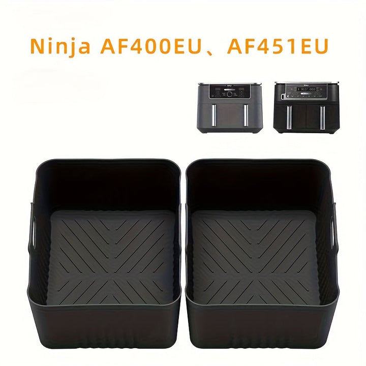 Ninja AF400EU, AF451EU bandeja de silicona para hornear - Superficie antiadherente y fácil de limpiar para freidor de aire, horno, microondas, perfecta para cocinar y hornear, bandeja de silicona para freidor de aire | bandeja fácil de limpiar | construc
