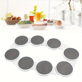 1 pieza de plato giratorio Lazy Susan de plástico blanco artístico - Bandeja giratoria Lazy Spinner expandible y movible para cocina y comedor, no necesita energía, se adapta a mesas rectangulares, plato decorativo para servir
