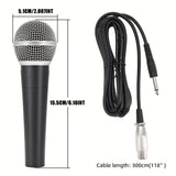 Micrófono dinámico profesional de mano con forma de corazón SM58, cable XLR de 6.35 mm y 3 m, ideal para presentaciones en vivo, DJ, karaoke, BBOX, grabación y transmisión