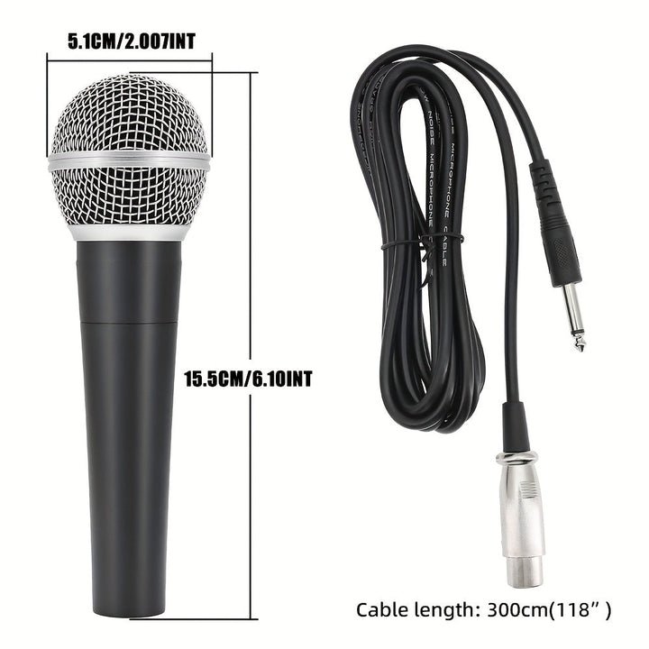 Micrófono dinámico profesional de mano con forma de corazón SM58, cable XLR de 6.35 mm y 3 m, ideal para presentaciones en vivo, DJ, karaoke, BBOX, grabación y transmisión
