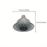 1pieza Lámpara LED hidroeléctrica montada en la pared, cabeza de ducha de plástico sin terminar de 4 pulgadas redondas con control de temperatura y cambio de color, ajuste de lluvia, ≤36V potencia hidroeléctrica