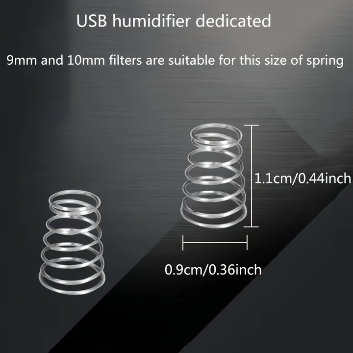 8 piezas de resortes de repuesto de acero inoxidable para difusor atomizador humidificador USB - No se necesita electricidad