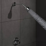 Kit de cabeza de ducha de 3 pulgadas ABS con 7 modos de spray - Negro elegante, boquilla oculta para duchas y baños modernos, plástico duradero, instalación fácil, incluye manguera, perfecto para rociador de grifo de cocina, accesorios de baño, cabeza de