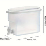 Dispensador de Bebidas de Plástico de Gran Capacidad con Grifo - Jarra Fría Duradera para Almacenamiento en Nevera, Diseño Transparente y Pico de Vertido Fácil, Ideal para Limonada, Té Helado, Bebidas Caseras - Esenciales de Cocina y Comedor, Utensilios