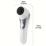 Extracción de pies eléctrica recargable por USB con 2 cabezas de repuesto, disponible en blanco/negro o dorado/plateado, herramienta de eliminación de luz muerta de alta eficiencia beige/cuidado otoñal, dispositivo de pedicura portátil, regalo perfecto p