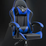 Butaca de Juego Ergonómica Estilo Carreras - Silla de Escritorio Ajustable en Altura con Reposacabezas y Soporte Lumbar, Tela de Poliéster Duradera, Fácil Montaje para Oficina en Casa o Dormitorio, Diseño Deportivo, Asiento Cómodo