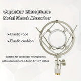 Soporte de choque para micrófono - Absorbedor de choque ajustable, adecuado para micrófonos condensadores de gran diámetro de 40mm-45mm - Ideal para transmisiones, estudios de grabación, servicios de voz y sesiones, con perilla de bloqueo para ajuste de