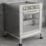 1 estante de almacenamiento de acero inoxidable, estante de plantas de metal cuadrado, soporte de bandeja para macetas, adecuado para plantas en macetas, tanques de peces, lavadoras, refrigeradores, electrodomésticos, bridas de cocina y baño.