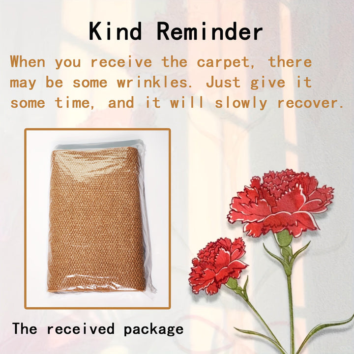 1 pieza, alfombra circular de piña de jute falso versátil, alfombra rectangular marrón grande para el salón, con una rica textura con partículas grandes, sensación de alta calidad, pesa 1250 gramos por metro cuadrado, adecuada para decorar sofás de salón