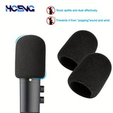 2 piezas de filtro de pop para micrófono - Cubierta de pantalla de viento de espuma para micrófono AT2020 ATR2500 AT2035 para grabación de video y podcast.