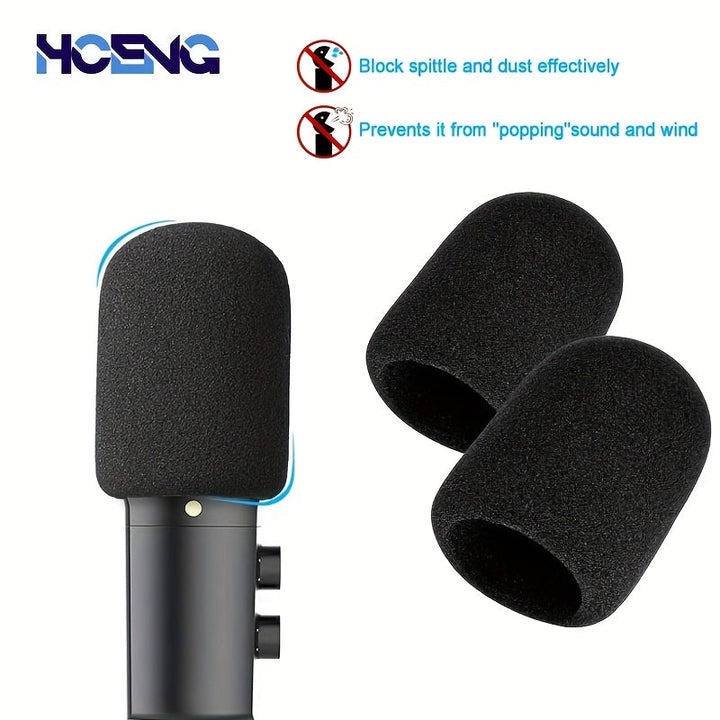 2 piezas de filtro de pop para micrófono - Cubierta de pantalla de viento de espuma para micrófono AT2020 ATR2500 AT2035 para grabación de video y podcast.