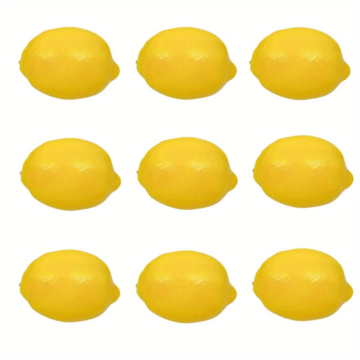 6/12pcs, Limón Artificial 3inch, Simulación Limón Amarillo Artificial Limón Falso, Simulación Fruta Decoración de Tienda, Decoración de Frutas y Verduras, Adorno de Plato de Frutas, Decoración de Cocina Restaurante Mesa Armario Fiesta