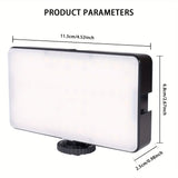 ZOMEI LED Luz para teléfono móvil y cámara, modo ajustable, luz de edición de video recargable, adecuada para teléfonos móviles, cámaras, portátiles, luces de teléfono para selfies, videoconferencias