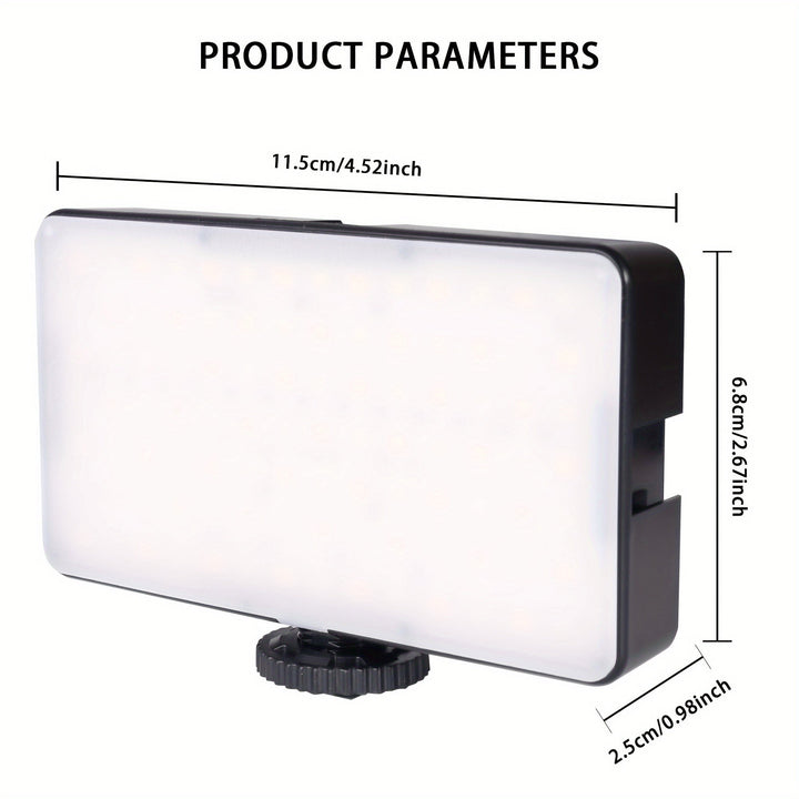 ZOMEI LED Luz para teléfono móvil y cámara, modo ajustable, luz de edición de video recargable, adecuada para teléfonos móviles, cámaras, portátiles, luces de teléfono para selfies, videoconferencias