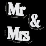 [Letreros de Madera Versátiles Mr & Mrs] Conjunto de 3 pzas de Letreros de Madera Versátiles Mr & Mrs - Madera Manufacturada, No Necesita Electricidad - Decoración de Boda, Despedida de Soltera, Día de San Valentín y Props para Fotos