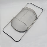 Red de filtro telescópica de acero inoxidable 304, multiusos, plegable, para 4 escenarios diferentes, para almacenamiento, baño, cocina, jardín, fregadero, deshidratador de frutas y verduras, sin instalación, resistente a la corrosión, soporte.