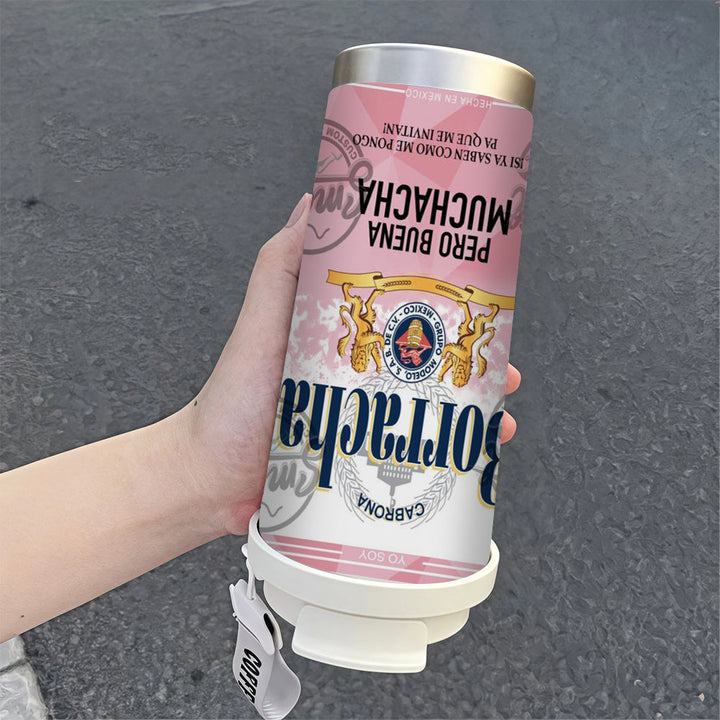 Taza térmica de acero inoxidable de 18 oz (1 pieza) con tapa, doble pared al vacío, antiderrames, con asa, ideal para viajes, reutilizable, regalo perfecto para el Día de la Madre, Día del Padre, graduación y todas las estaciones