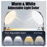 1pc Lámpara LED Portátil Multifuncional con Base Magnética y Gancho Rápido, 8-20H de Duración, 4 Modos de Iluminación, Recargable USB Tipo-C, Luz Cálida Ajustable para Exteriores, Camping, Mochilero, Construcción Robusta, Ideal para Entusiastas del Aire