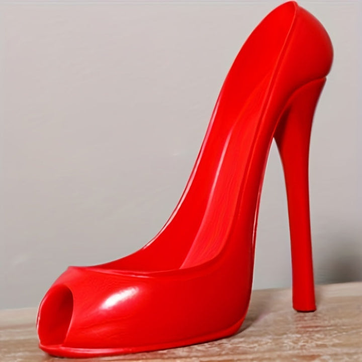 1pc Estante de Vino en Forma de Tacones Altos de Resina Creativa Estante de Vino Tinto Decoración para el Hogar