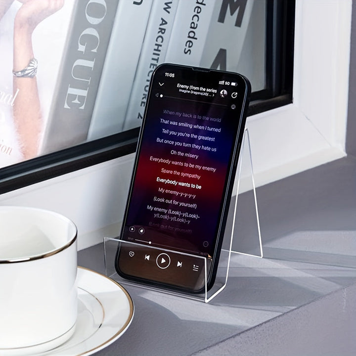 5pcs Soporte De Exhibición Acrílico, Estante De Escritorio Transparente, Soporte De Libro, Estante De Libros Transparente Para Centro Comercial, Biblioteca, Para Decoración De Oficina, Sala De Estar Y Hogar