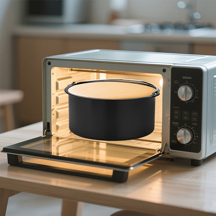 Accesorios para Freidora de Aire, Juego de 6 Piezas: Guantes Resistentes al Calor, Bandeja para Pizza, Cubo para Pasteles, Sartén Antiadherente, Aptos para Lavavajillas, Compatible con Freidoras de 5.3Qt a 5.8Qt