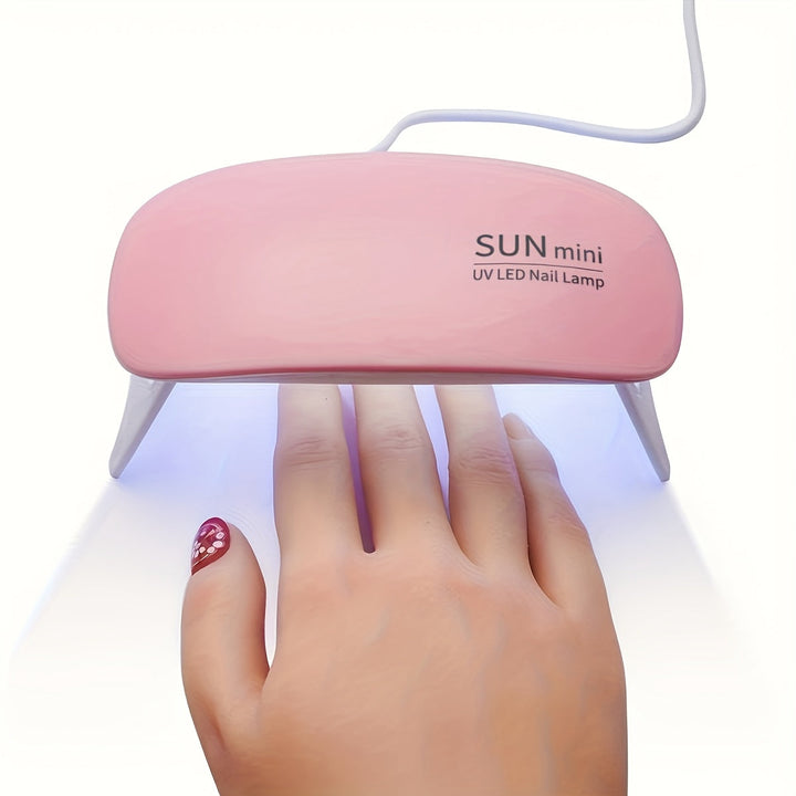 6 Bombillas LED | Secador de Uñas Plegable Mini con Diseño Ultra Delgado | Alimentación USB | Ideal para Manicura y Cuidado de los Pies en Casa | Regalo Perfecto para Cumpleaños/Halloween/Action de Gracias!
