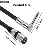 KAILYNIA Cable de Audio Balanceado Masculino XLR a TRS de 90° - Adecuado para Micrófonos y Mezcladores, Extensión de Sonido de Alta Calidad, , Múltiples Longitudes (91.44cm, 182.88cm, 3.05m, 4.57m, 6.1m, 9.14m) - 1 pieza, KAILYNIA
