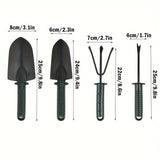 Juego de 4 piezas de herramientas de cuidado de jardín, herramientas de jardinería multifuncionales para plantar y plantas en macetas, kit esencial para entusiastas de jardinería.