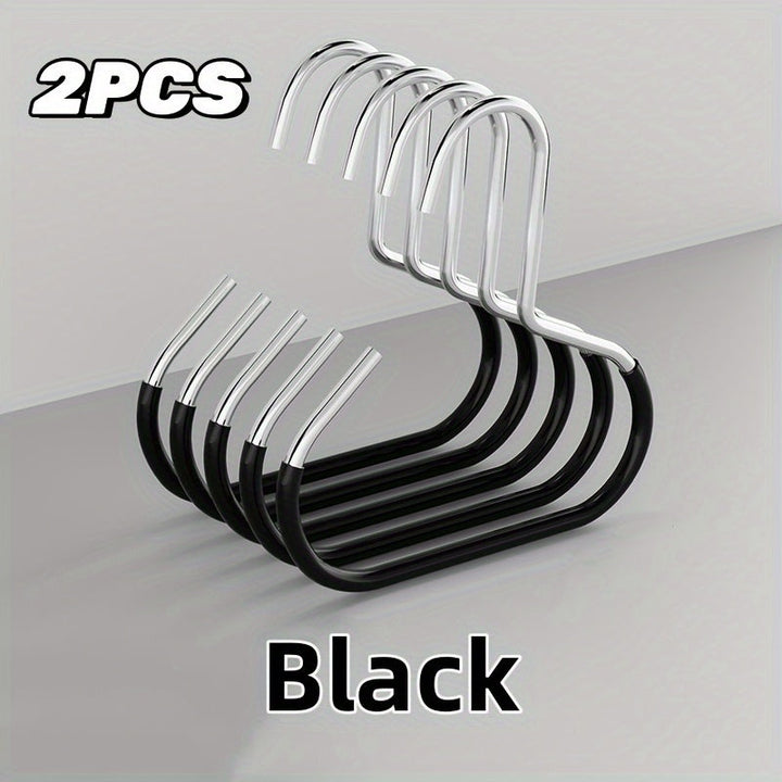 Juego de 2 unidades de almacenamiento de sombreros de moda de metal - Soporte mural fácil de instalar, solución de almacenamiento multifuncional para gorra de béisbol, bufanda, cinturón - acabado de armario de ropa, estructura de plástico duradera, ganch