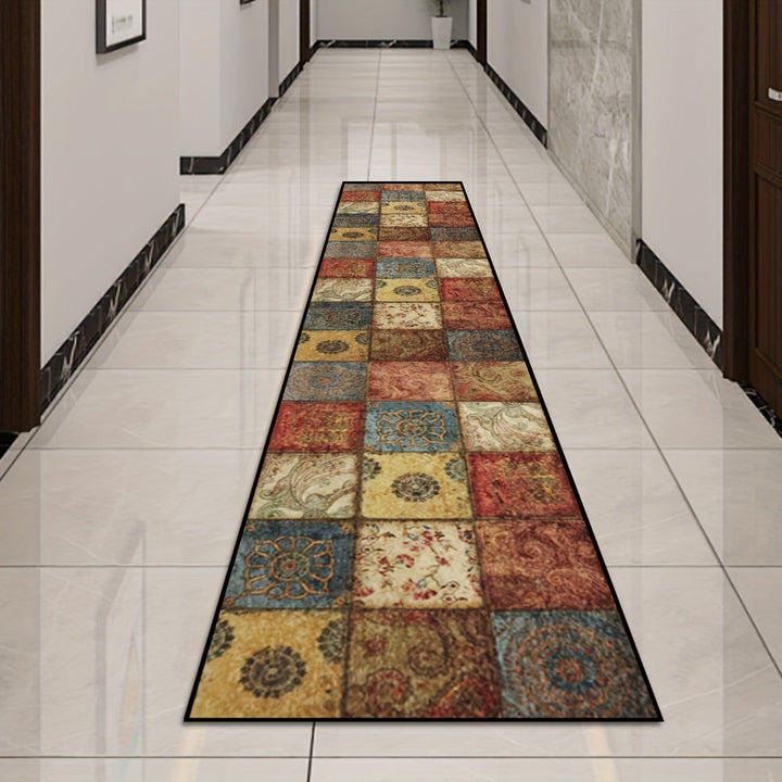 1 Pieza, Alfombra Creativamente Diseñada Para El Pasillo Del Restaurante, De Pasillo Elegante Para La Sala De Estar, Corredor De Moda Para El Balcón, Alfombra De Bienvenida Lavable Para Salones De Banquetes Y Alfombras Largas Para Escaleras De Hoteles De