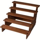 Estante de escalera retro - 2/3/4/5 niveles, madera sólida, estilo vintage, organizador de múltiples capas para joyas, perfumes y decoración del hogar, accesorio para la parte superior del tocador, decoración vintage | Estilo retro | Construcción de made