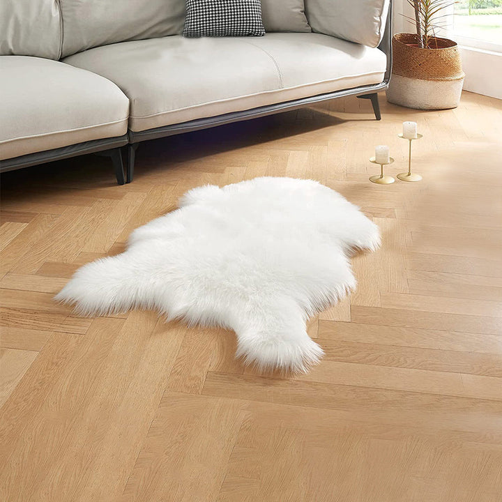 Alfombra de piel sintética de 1 pieza, alfombra de piel de animal de imitación para sala de estar, dormitorio, suelo, sofá, silla