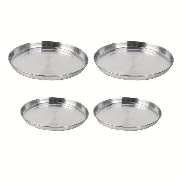 Cuatro juegos de cubiertas protectoras de acero inoxidable para estufas (2 piezas cada una para tamaños grandes y pequeños)