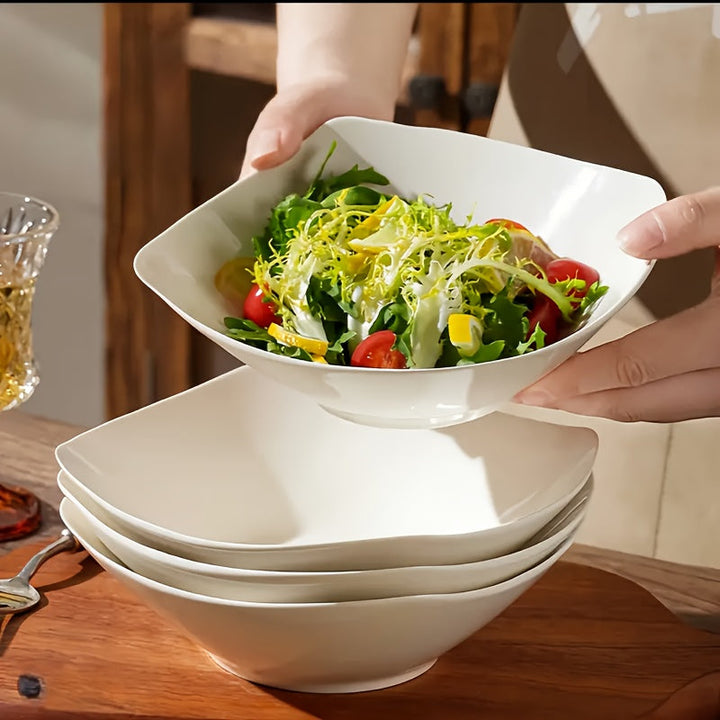 Gran tazón de ensalada y tazón de palomitas de maíz - Indestructible, apilable, ahorrador de espacio y fácil de limpiar - Perfecto para cenas de vacaciones, fiestas, pasta, entrantes, sopas, ramen, snacks - Seguro para lavavajillas y compatible con micro