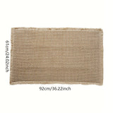 Alfombra suave para baño, diseño de tejido waffle, absorbente y antideslizante, ideal para baño, dormitorio, entrada, cocina o inodoro